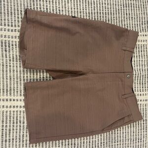 BYLT Basics Brown Flat Front Shorts
